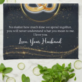 Gepersonaliseerd voor mijn vrouw | Paar Valentijn  Theedoek (Gevouwen)
