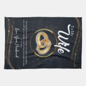 Gepersonaliseerd voor mijn vrouw | Paar Valentijn  Theedoek (Horizontaal)