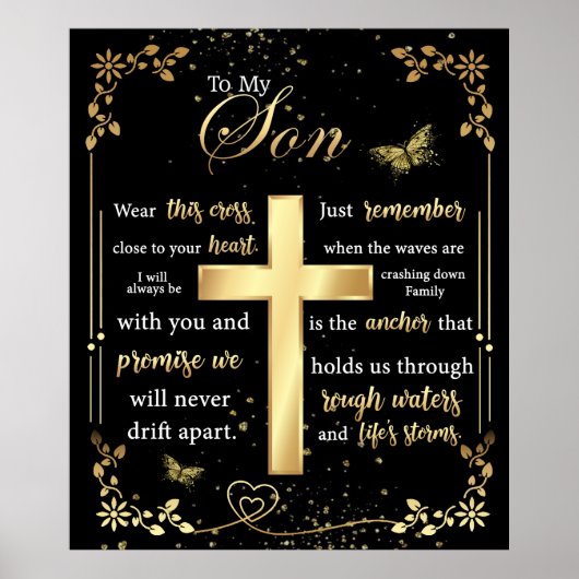 Gepersonaliseerd voor mijn zoon deken poster (Voorkant)