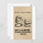 Gepersonaliseerd voor pap Captain van zijn leven B Briefkaart (Voorkant / Achterkant)