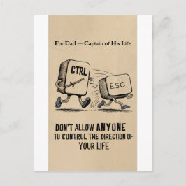 Gepersonaliseerd voor pap Captain van zijn leven B Briefkaart