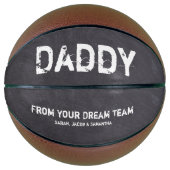 Gepersonaliseerd voor papa, van team mini basketbal (Voorkant)