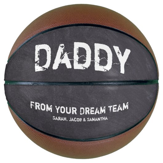 Gepersonaliseerd voor papa, van team mini basketbal (Voorkant)