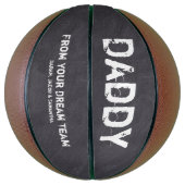 Gepersonaliseerd voor papa, van team mini basketbal (Verticaal)