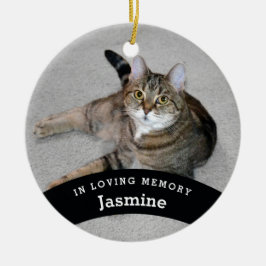 Gepersonaliseerd voor Pet Memorial Naam en foto to Keramisch Ornament