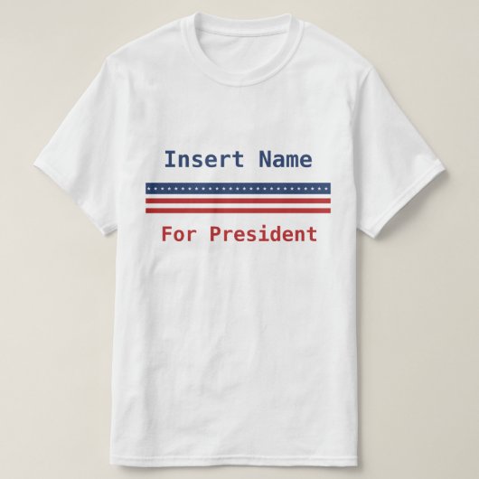 Gepersonaliseerd voor President 2024 T-shirt (Design voorkant)