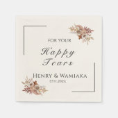 Gepersonaliseerd voor uw Happy Tears Boho bruiloft Servet (Voorkant)