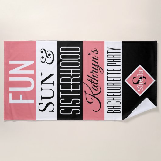 Gepersonaliseerd voor ventilatoren, zon en sisterh strandlaken (Voorkant)