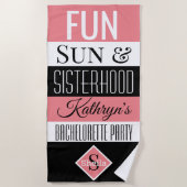 Gepersonaliseerd voor ventilatoren, zon en sisterh strandlaken (Voorkant)