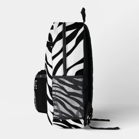 Gepersonaliseerd voor zebra bedrukte rugzak (Rechts)