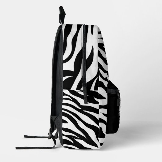 Gepersonaliseerd voor zebra bedrukte rugzak (Links)