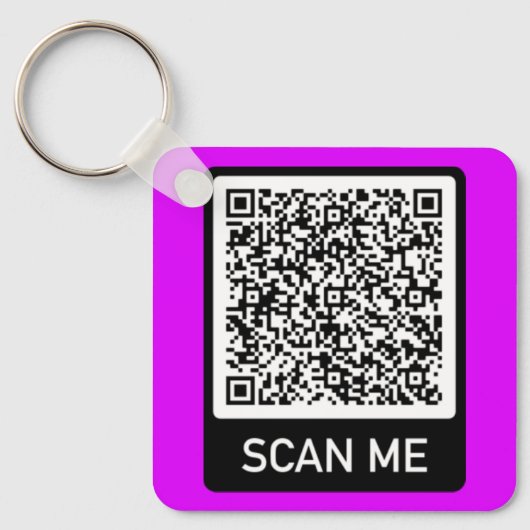 Gepersonaliseerd voorbeeld van uw QR-code Sleutelh Sleutelhanger (Voorkant)