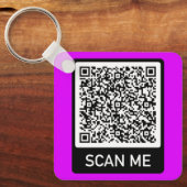 Gepersonaliseerd voorbeeld van uw QR-code Sleutelh Sleutelhanger (Voorkant)