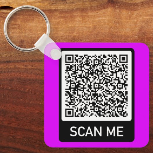 Gepersonaliseerd voorbeeld van uw QR-code Sleutelh Sleutelhanger (Voorkant)