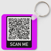 Gepersonaliseerd voorbeeld van uw QR-code Sleutelh Sleutelhanger (Achterkant)