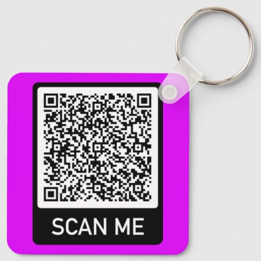 Gepersonaliseerd voorbeeld van uw QR-code Sleutelh Sleutelhanger (Achterkant)