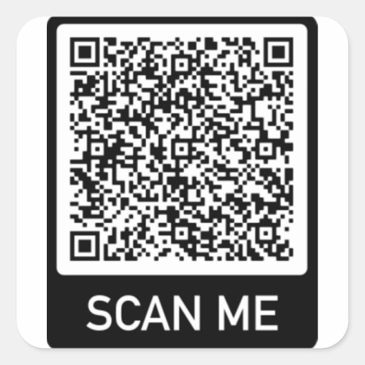 Gepersonaliseerd voorbeeld van uw QR-code Sticker (Voorkant)