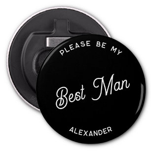 Gepersonaliseerd voorstel voor de beste man button flesopener