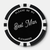 Gepersonaliseerd voorstel voor de beste man poker chips (Voorkant)