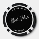Gepersonaliseerd voorstel voor de beste man poker chips (Achterkant)