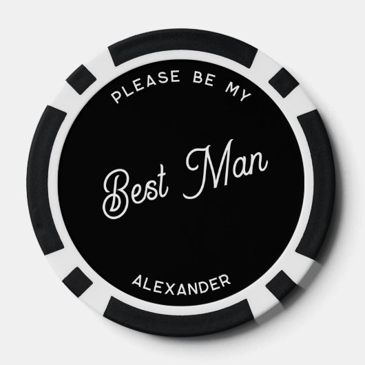 Gepersonaliseerd voorstel voor de beste man poker chips (Achterkant)