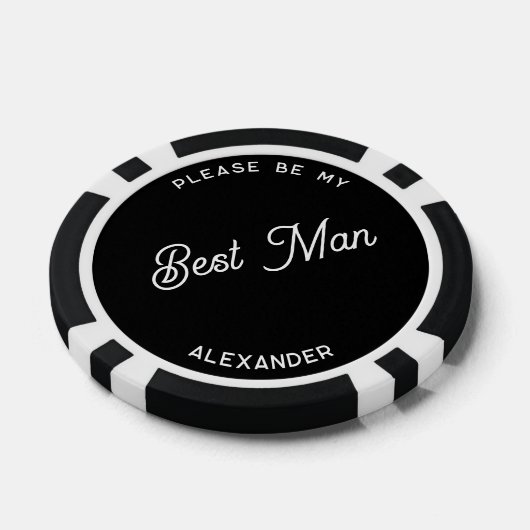 Gepersonaliseerd voorstel voor de beste man poker chips (Enkel)