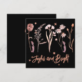 Gepersonaliseerd vreugdevol en helder Wildflower-o (Voorkant / Achterkant)