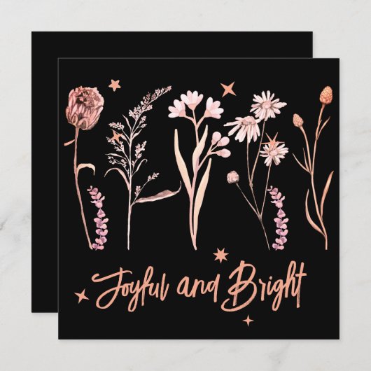 Gepersonaliseerd vreugdevol en helder Wildflower-o (Voorkant / Achterkant)