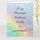 Gepersonaliseerd Vriendin Birthday Kaart (Gele Bloem)