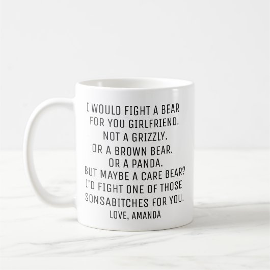 Gepersonaliseerd Vriendin Gift, Funny Vriendin Koffiemok (Links)