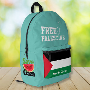 Gepersonaliseerd vrij Palestina   Palestijnse vlag Bedrukte Rugzak