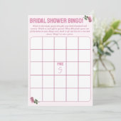 Gepersonaliseerd Vrijgezellenfeest Bingo spel Advieskaart (Staand voorkant)