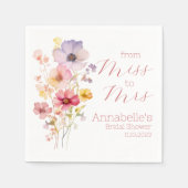 Gepersonaliseerd Vrijgezellenfeest Cocktail Wildfl Servet (Voorkant)