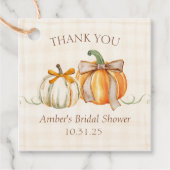 Gepersonaliseerd Vrijgezellenfeest Rustic Autumn B Bedankjes Labels (Voorkant)