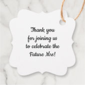 Gepersonaliseerd Vrijgezellenfeest voor zwarte bru Bedankjes Labels (Achterkant)