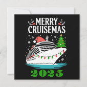 Gepersonaliseerd vrolijk Cruisemas Cruise Schip Fa Feestdagenkaart (Voorkant)