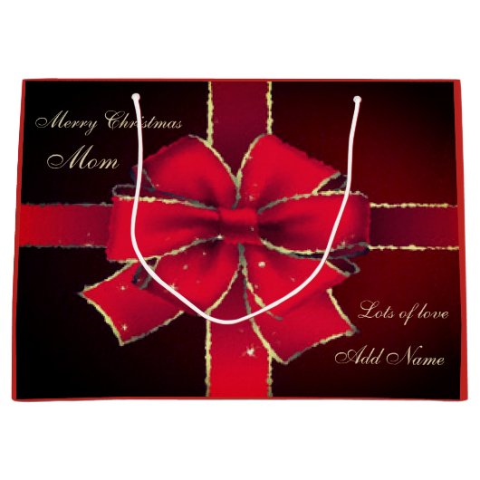 Gepersonaliseerd Vrolijk de giftontwerp van het Large Cadeautasje (Voorkant)