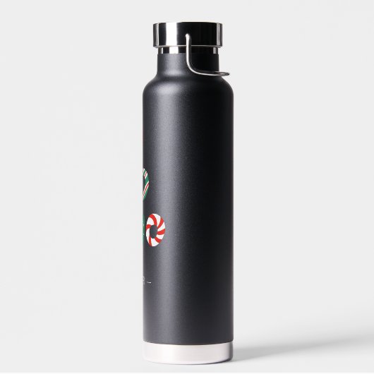 Gepersonaliseerd vrolijk kerstcadeau waterfles (Links)