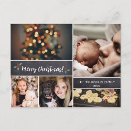 Gepersonaliseerd, vrolijk kerstfeest, alkboard, fo feestdagenkaart