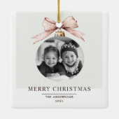 Gepersonaliseerd vrolijk kerstfeest Ornament met f (Achterkant)