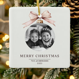 Gepersonaliseerd vrolijk kerstfeest Ornament met f