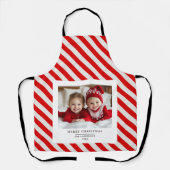 Gepersonaliseerd vrolijk kerstfeest Schort met fot (Voorkant)