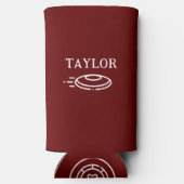 Gepersonaliseerd vrouw Disc Golf Seltzer Blikjeskoeler (Achterkant)