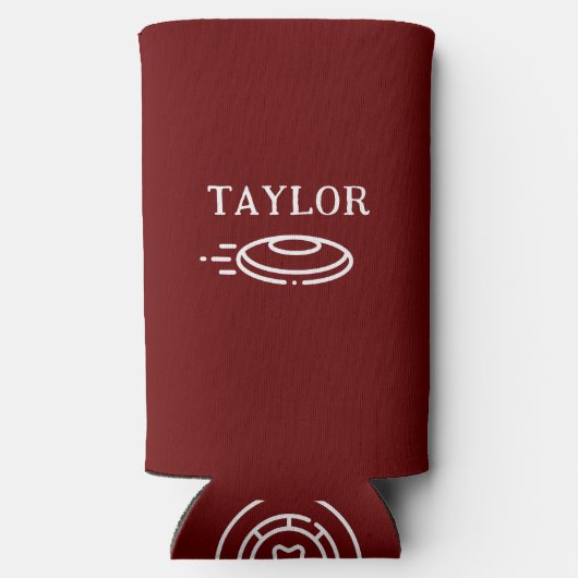 Gepersonaliseerd vrouw Disc Golf Seltzer Blikjeskoeler (Achterkant)