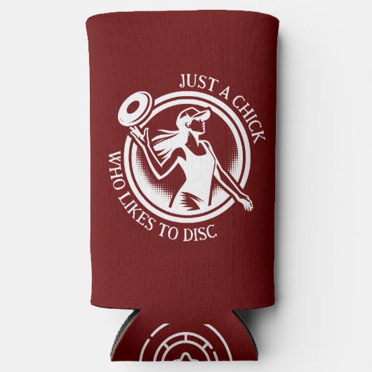 Gepersonaliseerd vrouw Disc Golf Seltzer Blikjeskoeler (Voorkant)