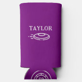 Gepersonaliseerd vrouw Disc Golf Seltzer Blikjeskoeler (Achterkant)