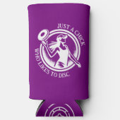 Gepersonaliseerd vrouw Disc Golf Seltzer Blikjeskoeler (Voorkant)