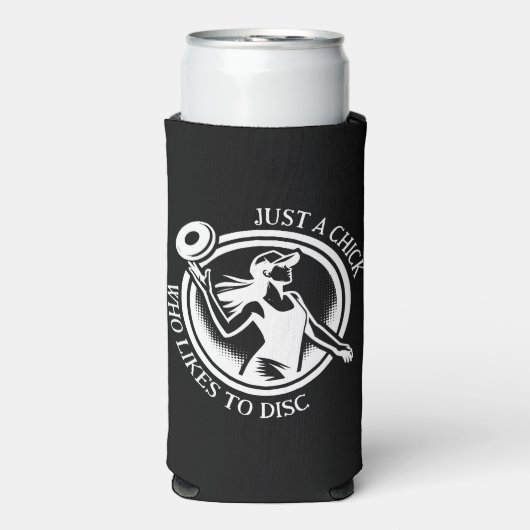 Gepersonaliseerd vrouw Disc Golf Seltzer Blikjeskoeler (Seltzer Voorkant)