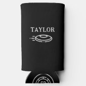 Gepersonaliseerd vrouw Disc Golf Seltzer Blikjeskoeler (Achterkant)