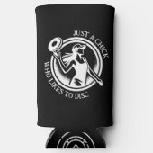 Gepersonaliseerd vrouw Disc Golf Seltzer Blikjeskoeler (Voorkant)